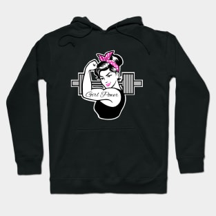 gym girl, barbell girl, weightlifting girl, fitness girl Hoodie